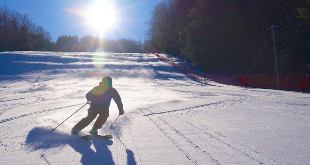 Skier on the slopes at Berkshire East